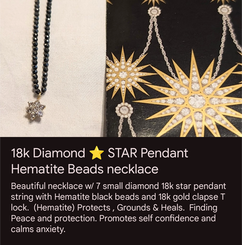 Diamond Star Pendant18k