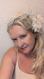 Bespoke Sculpture Flower Hair Pin/Birdcage Veil
