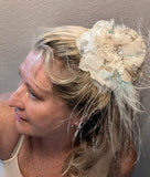 Bespoke Sculpture Flower Hair Pin/Birdcage Veil