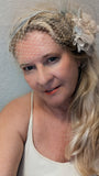 Bespoke Sculpture Flower Hair Pin/Birdcage Veil