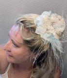 Bespoke Sculpture Flower Hair Pin/Birdcage Veil