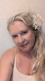 Bespoke Sculpture Flower Hair Pin/Birdcage Veil