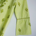 Boho Chic Lime Tunic Hand Embroidered