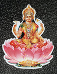 Pink Lotus Flower Golden Lakshmi Hindu Goddess Sticker