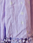 Lilac Organic Cotton Shawl Handloom